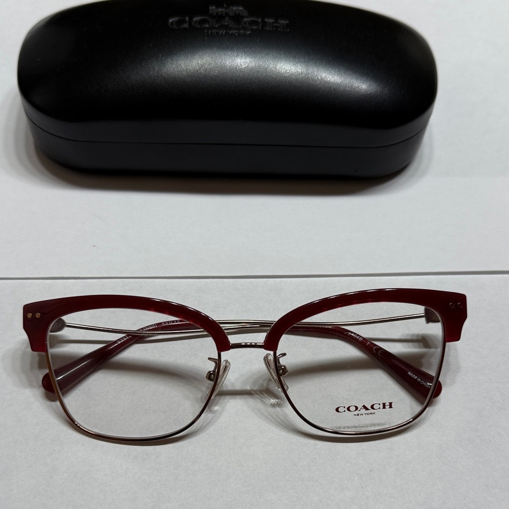 Coach Women's Glasses with Red Frame